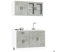 ""NEW 2026"" Set armoires cuisine - lot de 4 Kalmar bois d'ingénierie 80x46x81.5 cm L4718