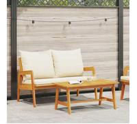 ""NEW 2026"" Set de Table Bistro - lot de 2 - pour Balcon Terrasse - Huile Naturelle Bois d'Acacia Massif 90x45x40 cm S357
