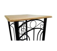 (NEW 2026)Table cuisine + chaises(Rectangle),SOLOMON,Noir Ensemble de table à dîner Bois brun roux avec noir Acier 8010628