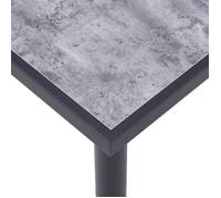 (NEW 2026)Table cuisine(Rectangle),SOLOMON,Noir Table à manger - FAFA-TOP - Meuble de salon - Noir et gris béton 140x70x75 cm MDF 56