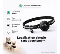 New 2026 - Traceur GPS (sans SIM) chat ou chien - localisation via appareil Apple - portée non limitée avec app ""Localiser""