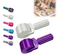New 3D Printed Diamond Painting Roller Tool, Essential DIY Craft Tool for Rhinestone Embroidery Detachable, Easy-Grip Handle & Detachable Design (White+Purple)