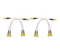 New-4X Wifi Câble Coaxial D'antenne SMA Femelle À Y-type 2XSMA Mâle Droit Combinateur Extension Câble Queue De Cochon RG316