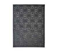 NEW AGE ART - Tapis pour dehors et dedans motif étoiles art déco en relief bleu foncé 160 x 220 cm