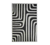 NEW AGE OPTIQUE - Tapis pour dehors et dedans motif optique en relief anthracite 120 x 170 cm Gris