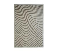 NEW AGE VIBES - Tapis pour dehors et dedans motif vibes en relief beige 160x220