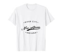 New Albany Indiana River City Retro Logo Homme et Femme T-Shirt