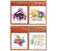 NEW Alfred's Basic Piano Library Level 2 Four Books Set - Lesson 2, Theory 2, Technic 2 and Notespeller 2