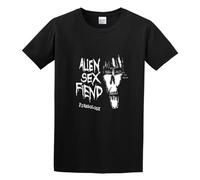 New Alien Sex Fiend UK Rock Fiendology Beyond Unisex 100% Cotton Short-Sleeve T-Shirts Black XXL