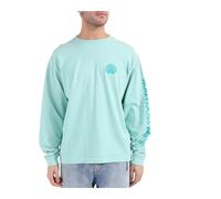 New Amsterdam Surf Association - Logo Longsleeve Ocean Wave - Homme - Tops - Bleu - Taille: L