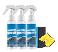 New Automotive Rust Remover Spray, Iron Powder Remover, Fast-Acting Iron & Rusts Cleaner for Wheels, Rims, Metal, Safe on Most Automotive Finishes, Cars, Motorcycles (3PCS)