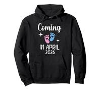 New Baby Coming in April 2026 Funny Baby Shower Garçons Filles Sweat à Capuche