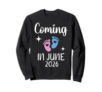 New Baby Coming in June 2026 Funny Baby Shower Garçons Filles Sweatshirt
