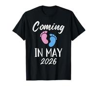 New Baby Coming in May 2026 Funny Baby Shower Boy Girl T-Shirt