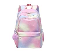 New Backpack for Girls School Book Bags Rainbow Print Girls Backpacks for Elementary Middle School Kids Light