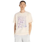 New Balance Homme Athletics Culture Mural T-Shirt en Blanc, Coton, Taille XS