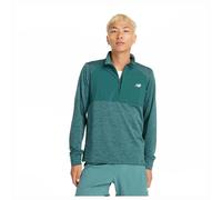 New Balance - T-shirt manches longues chaud et respirant - Athletics Heat Grid 1/2 Zip Green pour Homme - Taille S - Vert Vert S