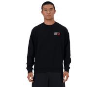 New Balance Homme Athletics Premium Logo Crew en Noir, Coton Fleece, Taille L