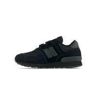 New Balance Enfant 574 Core Hook & Loop en Noir, Cuir, Taille 34.5 Large
