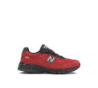 New balance baskets homme rouge en mesh et cuir suédé - 9.5