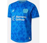 New Balance Homme Bayer 04 Third Short Sleeve Jersey en Bleu, Polyester, Taille XL