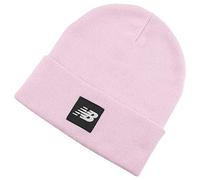New Balance Bonnet en tricot à revers avec logo NB pour homme et femme, style de vie d'automne et d'hiver, taille unique, Brume rose., taille unique