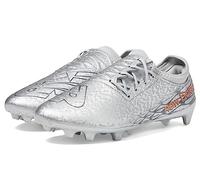 New Balance Boy's Furon V6+ Dispatch Junior FG Soccer Shoe, Silver/Brighton Grey/Copper, 5 Big Kid
