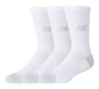Chaussettes de sports femmes New Balance ACTIVE CUSHION CREW SOCKS 3 PACKS Blanc M