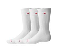 New Balance Unisex Patch Logo Crew 3 Pack White Taille: S | Chaussettes Outlet | Unisex | Blanche