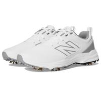 New Balance Chaussures de Golf Brighton V2 pour Homme, Blanc/Gris, 12 Wide