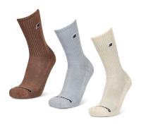 New Balance Crew 3 Pack Unisexe - Chaussettes, Beige - Taille 35-38 - Coton Beige 35-38