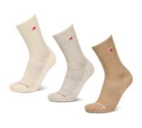New Balance Crew 3 Pack Unisexe - Chaussettes, Beige - Taille 35-38 - Coton Beige 35-38