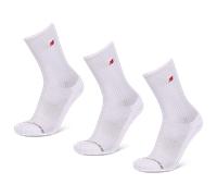 New Balance Crew 3 Pack Unisexe - Chaussettes, Blanc - Taille 39-42 - Coton White 39-42