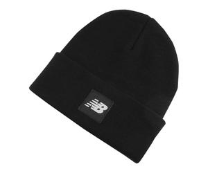 New Balance Cuffed Beanie Flying NB Logo Bonnet, Noir, Taille Unique Mixte