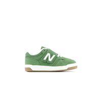 New Balance Enfant 480 NEW-B HOOK & LOOP en Blanc/Vert, Suède/Mesh, Taille 21 Large