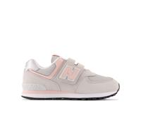 New Balance Enfant 574 Core Hook & Loop en Gris/Rose, Cuir, Taille 33.5