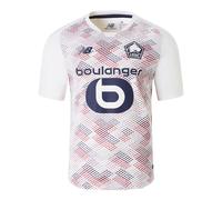 New Balance Enfant Lille LOSC Away Youth Short Sleeve Jersey en Noir, Polyester, Taille YS