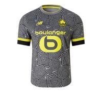 New Balance Enfant Lille LOSC Third Youth Short Sleeve Jersey en Gris/Jaune, Polyester, Taille YS