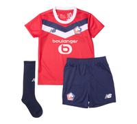 New Balance Enfant LOSC Lille 26/27 Home Infant Kit en Rouge/Blanc/Bleu, Polyester, Taille 2-3