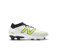 New Balance Enfant Tekela Team Low Laced JNR FG V5 en Blanc/Noir/Vert, Taille 35.5