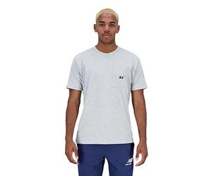 New Balance Essentials Maillot de bain manches courtes en jersey de coton repens pour homme, Gris athl tique, Taille M