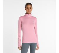 New Balance Essentials Space Dye Quarter Zip Haut manches longues Femmes-pink XS