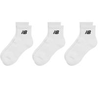 New Balance Quarter 3 Pack Unisexe - Chaussettes, Blanc - Taille 39-42 White 39-42