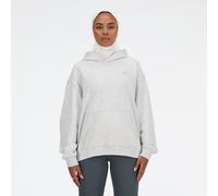 New Balance Femme Athletics French Terry Hoodie en Gris, Coton Fleece, Taille S