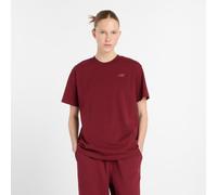 New Balance Femme Athletics Jersey T-Shirt en Rouge, de Coton, Taille M