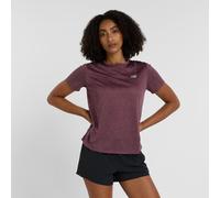 New Balance Femme Athletics T-Shirt en Mauve, Poly Knit, Taille XS