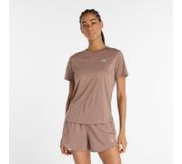New Balance Femme Athletics T-Shirt en Vert, Poly Knit, Taille S