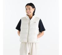 New Balance Femme Boston Puffer Vest en Beige, Polyester, Taille L