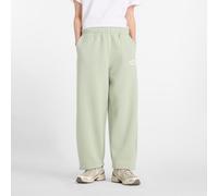 New Balance Femme Linear Heritage Fleece Barrel Leg Pant en Vert, Poly Knit, Taille XS