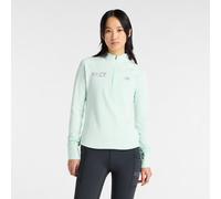 New Balance Femme London Edition RC Essential Heat Grid Half Zip en Vert, Polyester, Taille XS